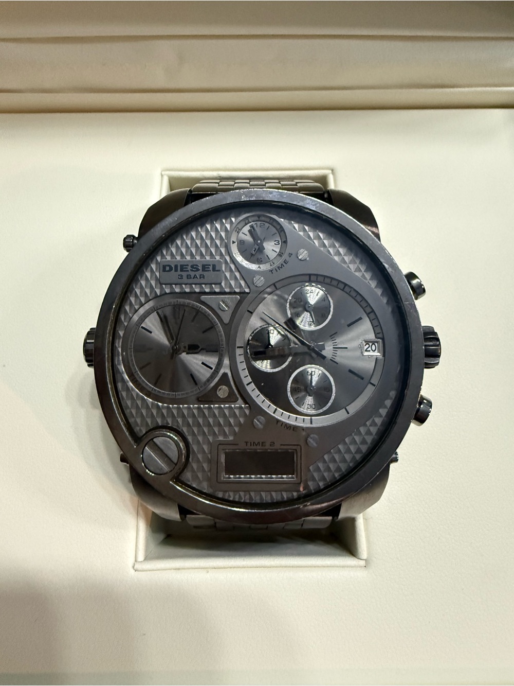 Diesel Gunmetal Multi-Dial Chronograph Watch